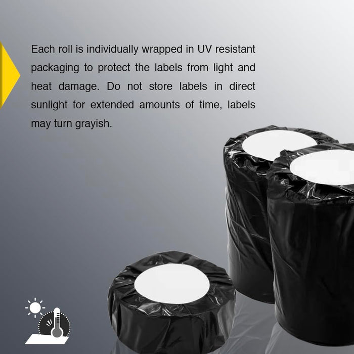 1" Circle Direct Thermal Sticker Labels