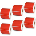 3" x 5" Red Direct Thermal Labels