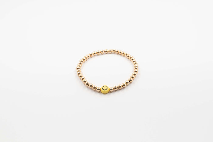 *4mm 14K Gold Filled Be Happy Bracelet*