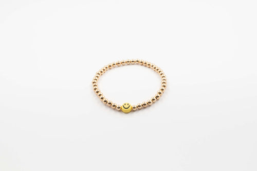 *4mm 14K Gold Filled Be Happy Bracelet*