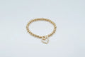 *5mm 14K Gold Filled Pearl Heart Charm Bracelet*