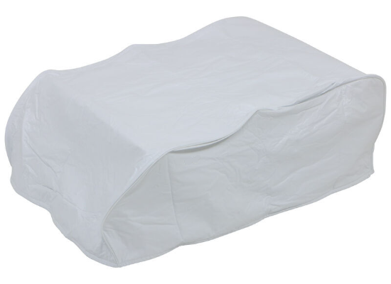 White Vinyl RV AC Cover - Three Quarter View | United RV Parts