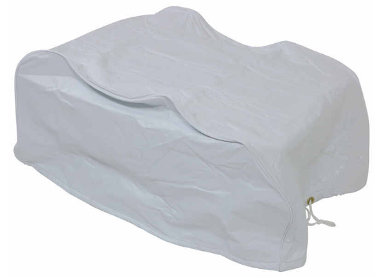White ADCO 3027 RV Air Conditioner Cover with Drawstring - Side Profile | United RV Parts