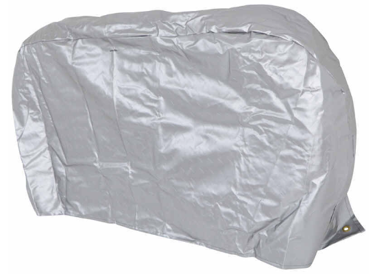 Silver Vinyl ADCO Double Axle Tyre Gard RV Tire Cover - Product Flat View | United RV Parts