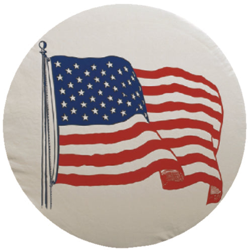 ADCO American Flag Spare Tire Cover 29 Inch - Front Detail Close-Up | United RV Parts