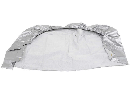 ADCO Triple Axle Tyre Gard Silver Vinyl RV Tire Cover - Interior Lining Flat Lay | United RV Parts