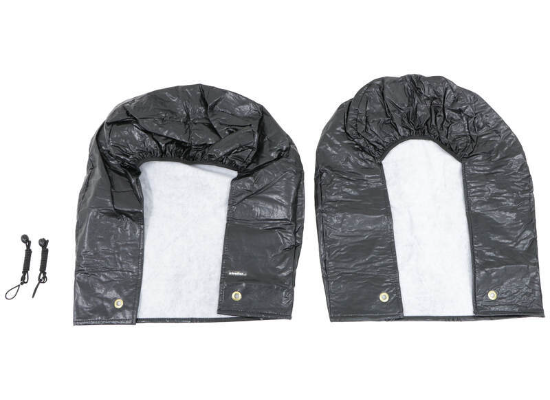 ADCO Ultra Tyre Gard Interior Fleece Lining and Bungee Strap Detail - Flat Lay | United RV Parts