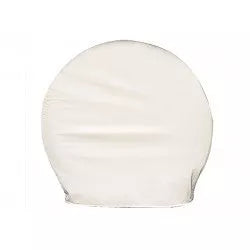 White ADCO Ultra Tyre Gard RV Tire Cover 24-26 Inch - Front View | United RV Parts