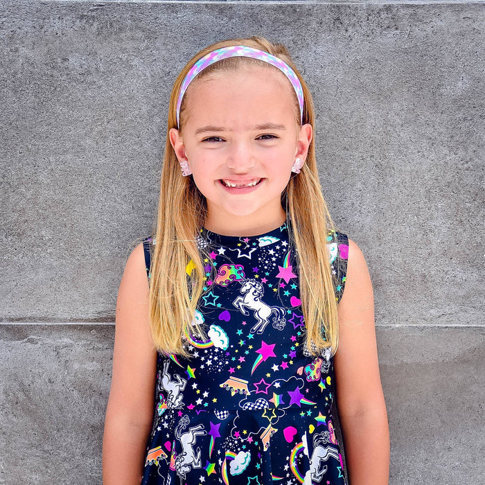 Adjustable No Slip Purple Tie Dye Headband