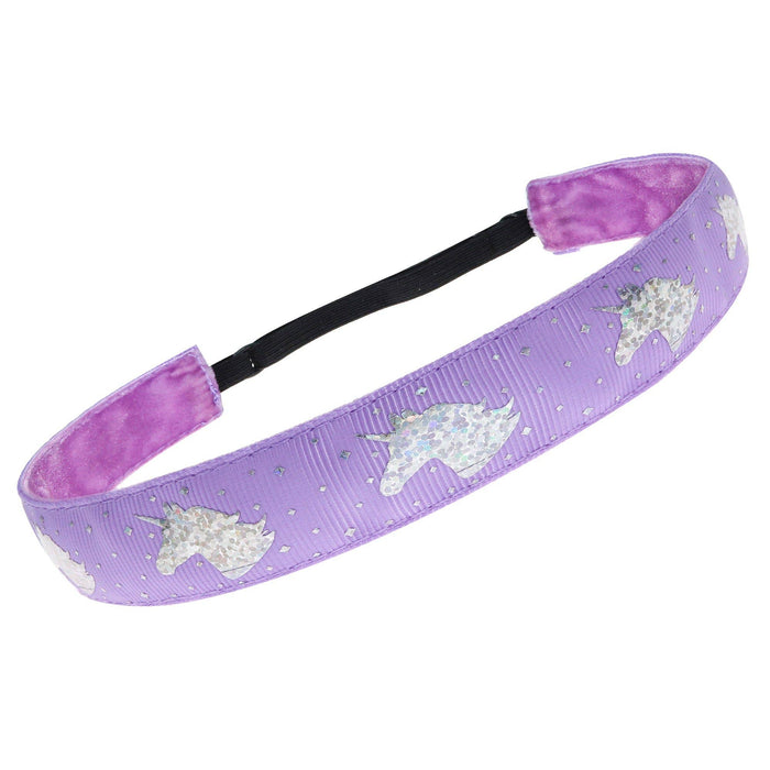 Adjustable No Slip Purple Unicorn Headband