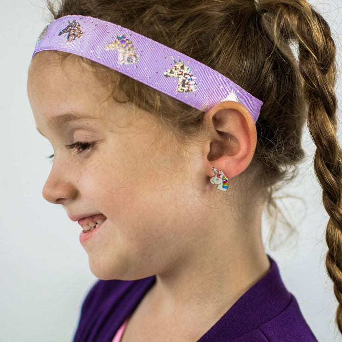 Adjustable No Slip Purple Unicorn Headband