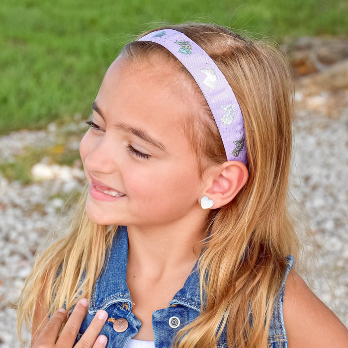 Adjustable No Slip Purple Unicorn Headband