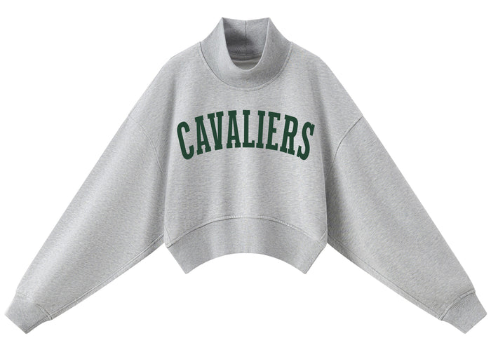 ADULT Cavaliers Crop Mock Neck Sweatshirt