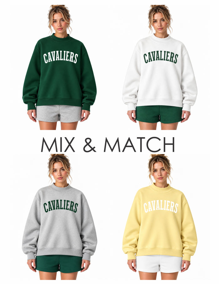 ADULT Cavaliers Mock Neck Sweatshirt and Shorts