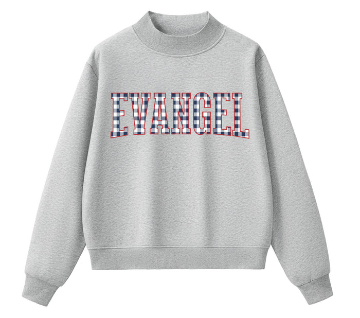 ADULT Evangel Gingham Mock Neck Sweatshirt and Shorts
