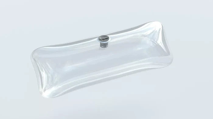 Clear Inflatable AIRSKIRTS Stair Pillow 5189 RV Trailer Stair Gap Cover - Angle View | United RV Parts