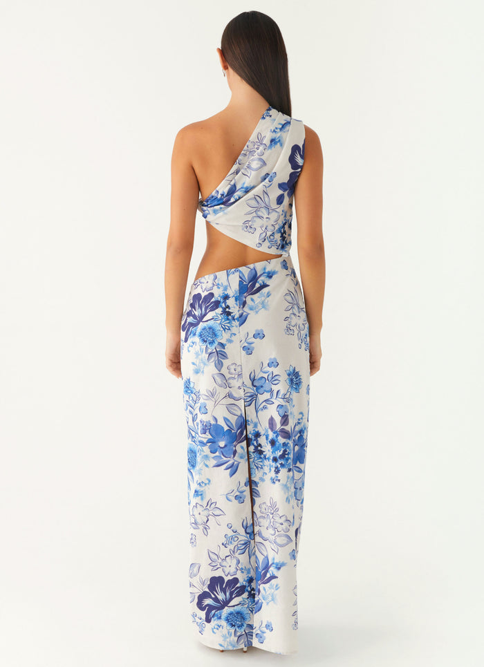 All Summer Long Maxi Dress - Serene Sky Floral