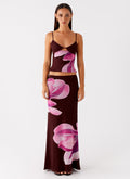 Alpha Maxi Skirt Dark Chocolate 1 Peppermayo