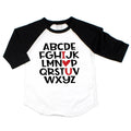 Alphabet Love You Raglan Shirt