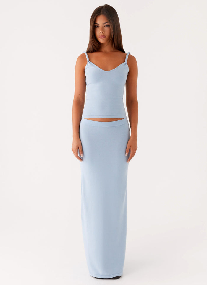 Anastasia Knit Top - Blue