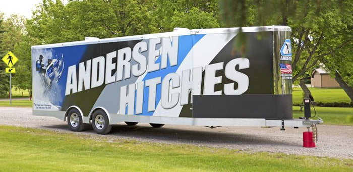 Andersen Trailer Jack Blocks Stacked Under Blue RV - In-Use Demonstration | United RV Parts