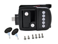 Black Bauer Bluetooth Electric Travel Trailer Lock with Keypad and Installation Hardware | United RV Parts