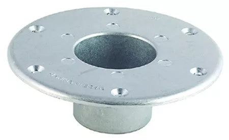 Chrome AP Products 013-1112 Flush Mount Table Leg Base - Angled View | United RV Parts