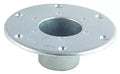 Chrome AP Products 013-1112 Flush Mount Table Leg Base - Angled View | United RV Parts