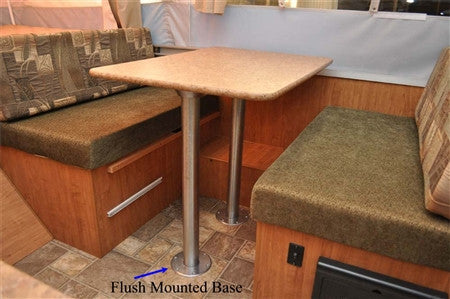 RV Dinette Table with Flush Mount Base - Installed View | United RV Parts