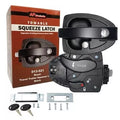 Black AP Products 013-521 Bauer Squeeze RV Door Lock Complete Kit - Product View | United RV Parts