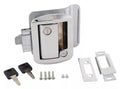 Chrome AP Products 013-572 Travel Trailer Entry Door Lock with Keys & Hardware - Front View | United RV Parts