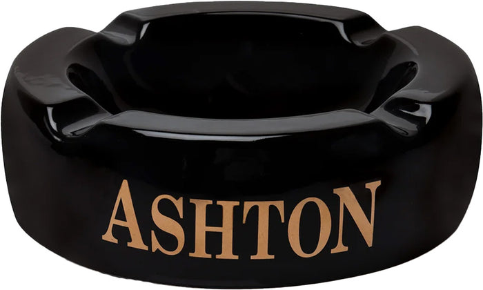 Ashton Large Round Ashtray Black
