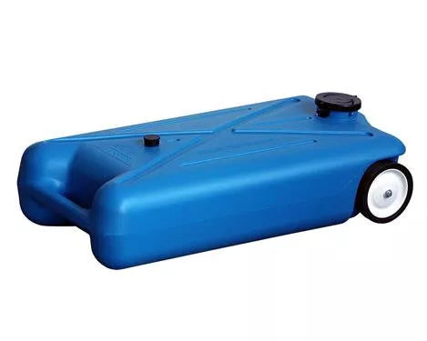 Blue Plastic Barker 10893 Tote-Along Portable RV Waste Tank - Side View | United RV Parts