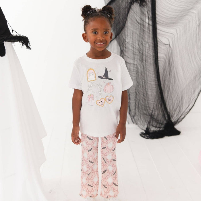 Bat And Ghost Trellis Flare Legging