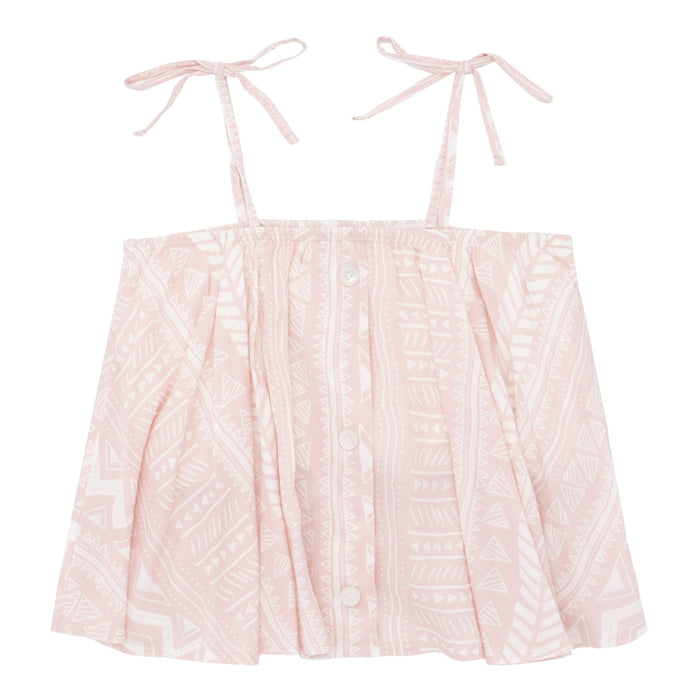 Batik Print Peach Flyaway Cami
