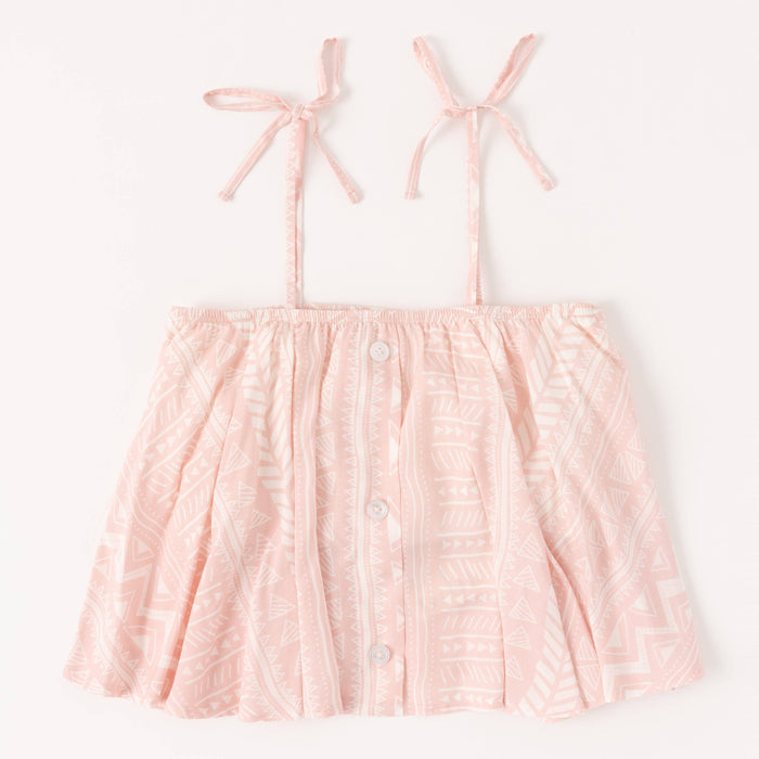 Batik Print Peach Flyaway Cami