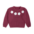 Berry Floral Appliqué Sweater