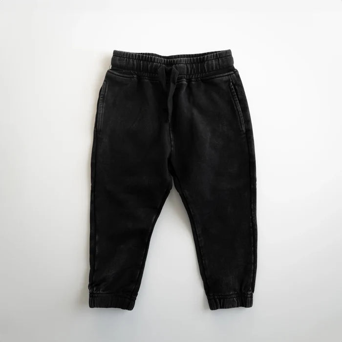 Black Acid Wash Baby Joggers
