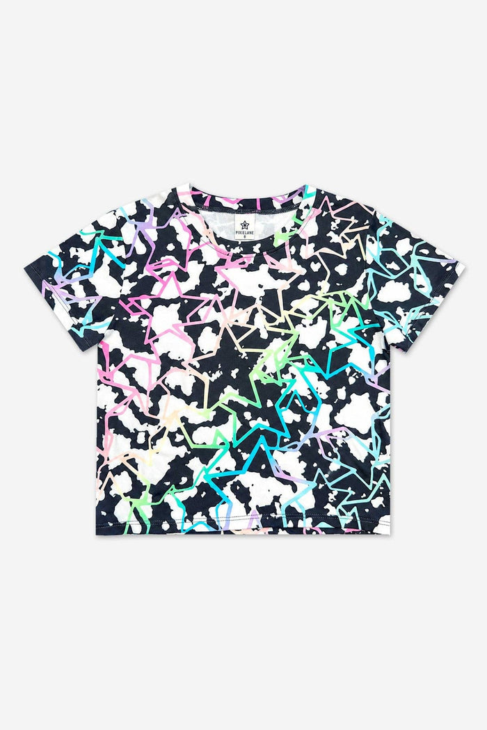 Black Cream Rainbow Star Simply Soft Easy Tee