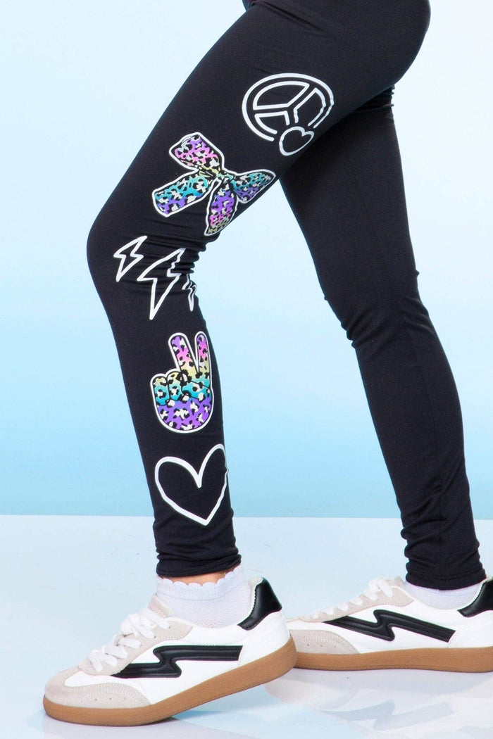Black Peace Elements Simply Soft Luxe Mid-Rise Long Legging