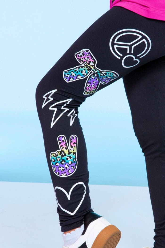 Black Peace Elements Simply Soft Luxe Mid-Rise Long Legging
