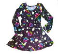Black Smile Baby L/S Fit + Flare Dress