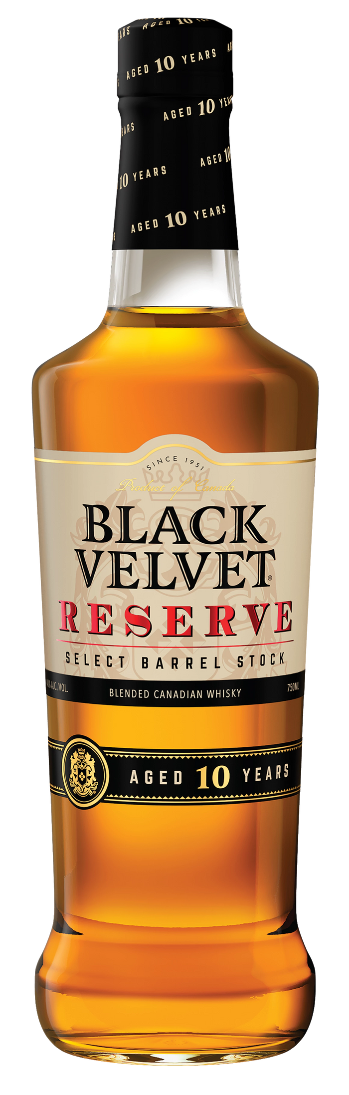 Black Velvet Canadian Whiskey Reserve 10 Year Old 750ml