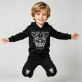 Black Wild French Terry Hoodie & Jogger Set