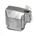 Silver Cast Aluminum Blaylock TL-22 Bulldog Coupler Lock - Side Angle | United RV Parts