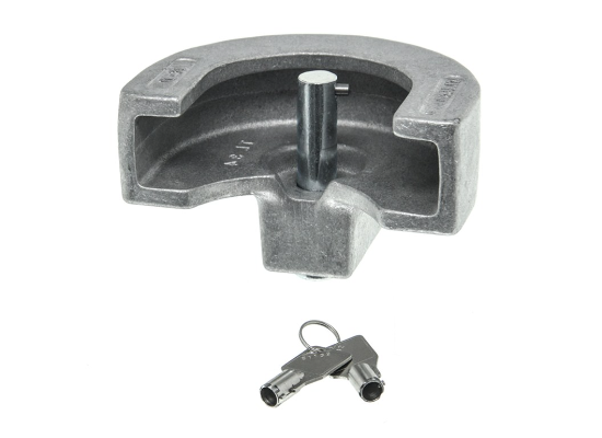 Silver Cast Aluminum Trailer Lock - Internal Mechanism View | United RV Parts
