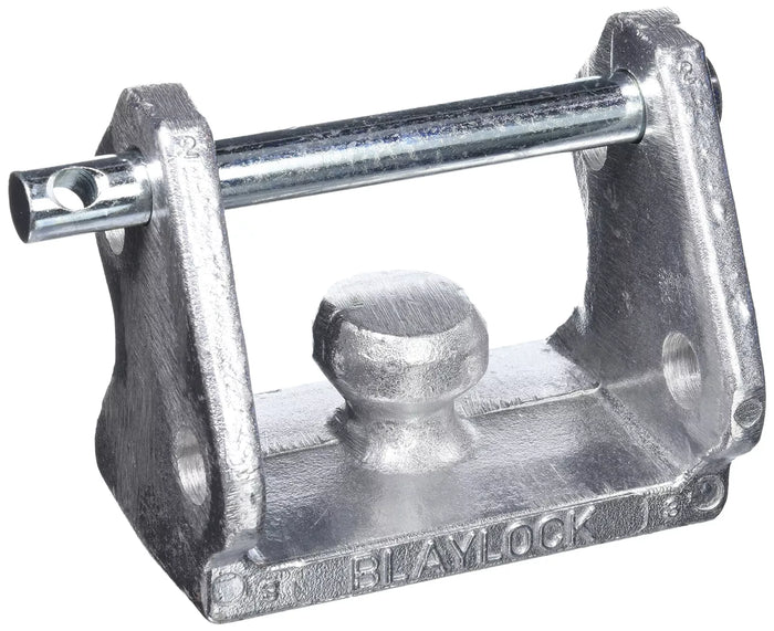 Silver Aluminum Blaylock TL-33 Universal Coupler Receiver Lock - Angled View | United RV Parts