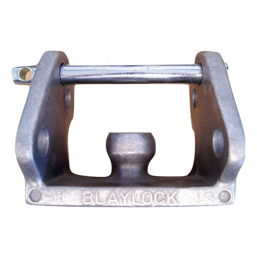 Silver Aluminum Blaylock Universal Coupler Receiver Lock - Top Down View | United RV Parts