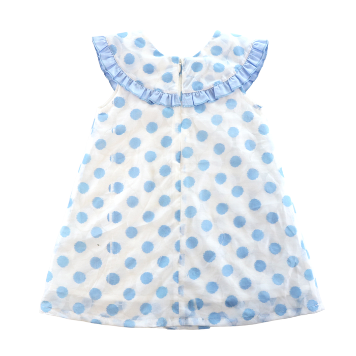 Blue Dotted Sheer Dress