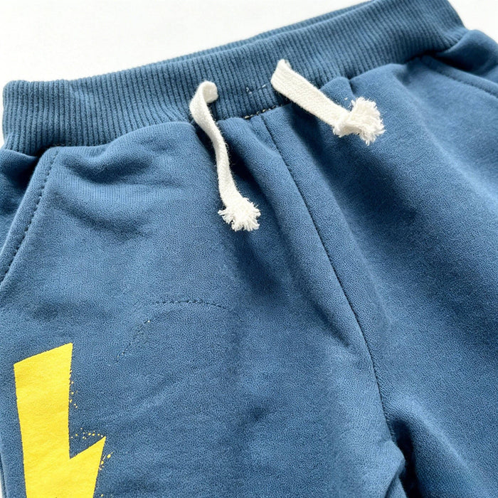 Blue Lightning Bolt Knit Jogger Set (Infant)